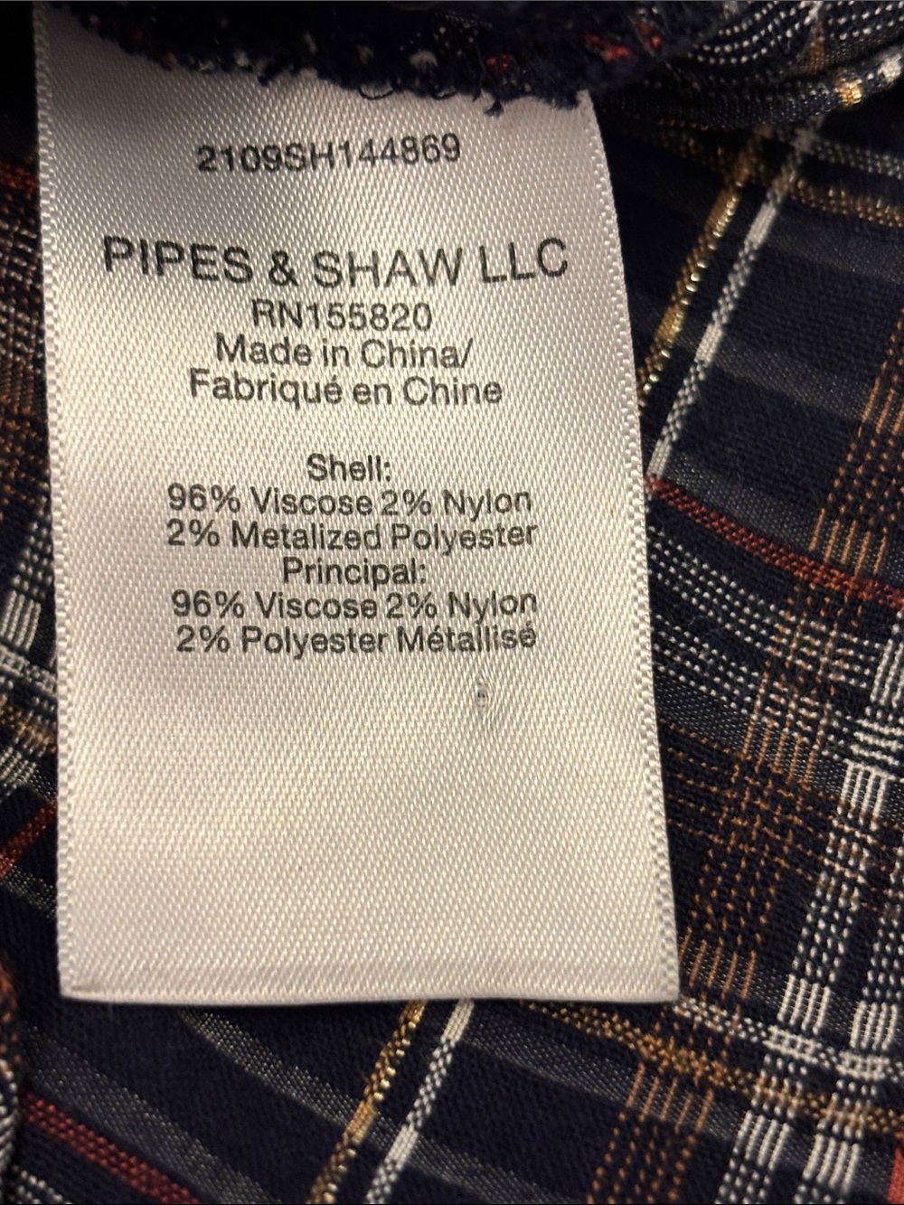 VERONICA BEARD $380 • 19” PTP • plaid button up blouse western coastal cowgirl - Picture 5 of 8